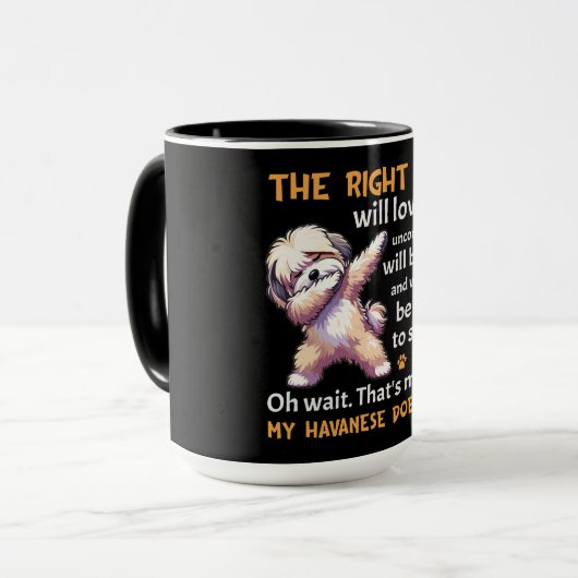 Funny Havanese Dog Tasse (Vorderseite Links)
