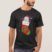 Funny Havanese Hund in Weihnachtssocken Lichter We T-Shirt (Vorderseite)