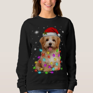 Funny Havanese Hund Weihnachtsmannmütze Weihnachts Sweatshirt
