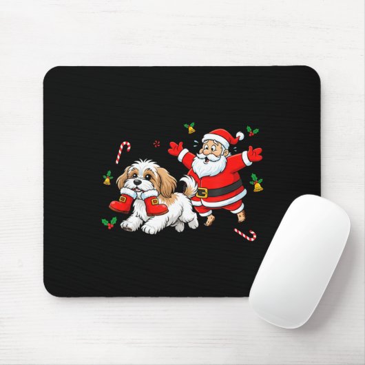 Funny Havanese Santa Claus Boots Christmas Womens  Mousepad (Mit Mouse)