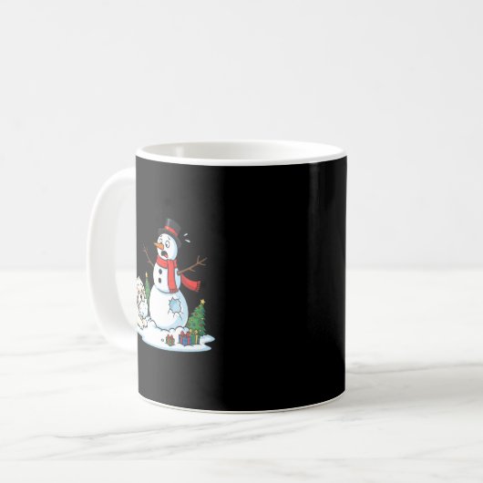 Funny Havanese Snowman Christmas Tree Xmas Womens  Kaffeetasse (Vorderseite Links)
