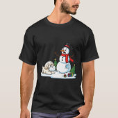 Funny Havanese Snowman Christmas Tree Xmas Womens T-Shirt (Vorderseite)