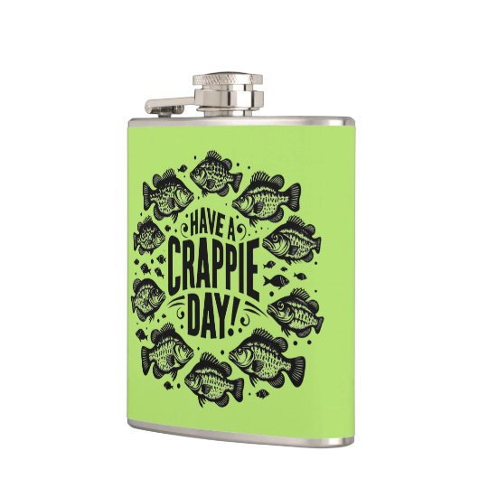 Funny Have a Crappie Day Fishing Flachmann (Links)