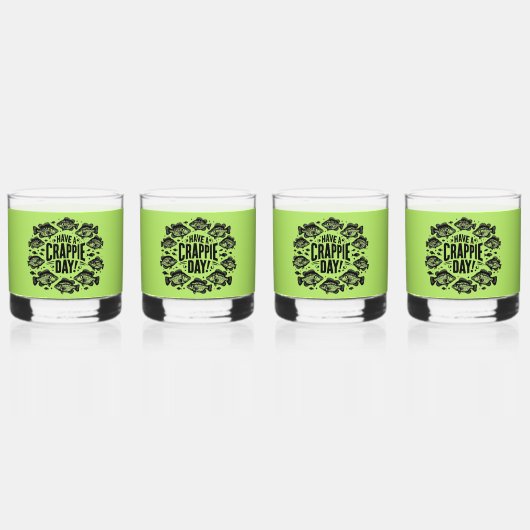 Funny Have a Crappie Day Fishing Whiskyglas (Vorderseite)