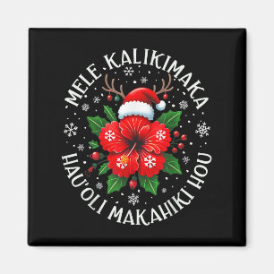 Funny Hawaii Santa Xmas Tree Surfing Urlaub Juli Magnet