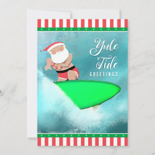 Funny Hawaii Surfing Beach Weihnachtskarten Feiertagskarte