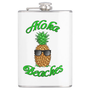 Funny Hawaiian Ananas Aloha Strände Flachmann