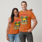 Funny Hawaiian Mele Kalikimaka Cats Celebrating Ch T-Shirt (Unisex)