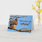 Funny Hawk Nature Foto Geburtstag Karte (Gelbe Blume)