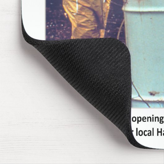 Funny Hazmat Biogefährdung Sicherheitshinweise Mousepad (Ecke)