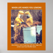 Funny Hazmat Biogefährdung Sicherheitshinweise Poster (Vorne)