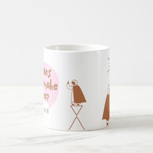 Funny "He brews It" Moses Coffee Pub Tasse (Mittel)