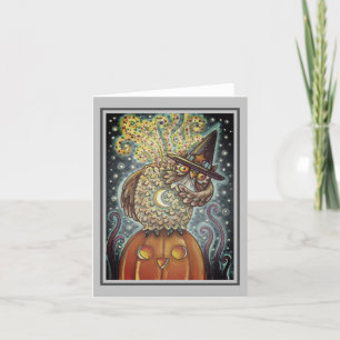 FUNNY HEADLESS HORSEMAN OWL, SLEEPHOLLOW Note Karte