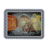 FUNNY HEADLESS HORSEMAN OWL, SLEEPY HOLLOW BIRD MAGNET (Horizontal)