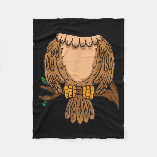 Funny Headless Owl Halloween Night Bird Costume Ea Fleecedecke (Vorderseite)
