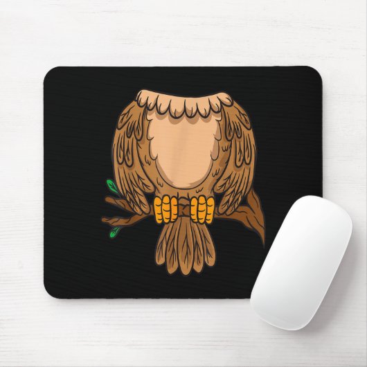 Funny Headless Owl Halloween Night Bird Costume Ea Mousepad (Mit Mouse)