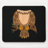 Funny Headless Owl Halloween Night Bird Costume Ea Mousepad (Vorne)