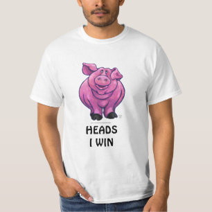 Funny Heads und Schwanzes Schweinefleisch T - Shir T-Shirt