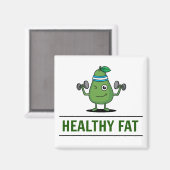 Funny Healthy Fat Training Avocado Magnet (Vorderseite/Rückseite)