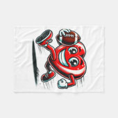 Funny Heart American Football Valentine Srts Women Fleecedecke (Vorderseite (Horizontal))