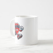 Funny Heart American Football Valentine Srts Women Kaffeetasse (Vorderseite Links)