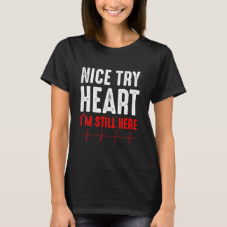 Funny Heart Attack Survivor Herz T-Shirt