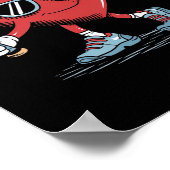 Funny Heart Baseball Player Valentinstag Kid Boy Poster (Ecke)