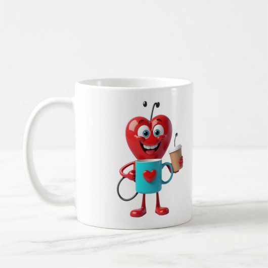 Funny Heart Coffee Mug Kaffeetasse (Links)