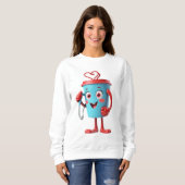 Funny Heart Coffee Sweatshirt (Vorne ganz)