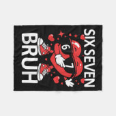 Funny Heart Dab 67 Valentine Bruh Six Seven Meme G Fleecedecke (Vorderseite (Horizontal))