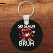 Funny Heart Dab 67 Valentine Bruh Six Seven Meme G Schlüsselanhänger (Vorderseite)
