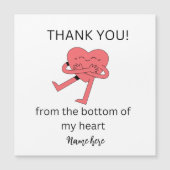 Funny Heart Dankeschön Karte, Wedeldankkarte Magnetkarte (Vorderseite)
