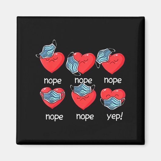 Funny Heart Face Mask Men Women Cute Sweet Valenti Magnet (Vorne)