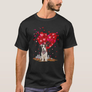 Funny Heart Form Jack Russell Terrier Dog Valenti T-Shirt