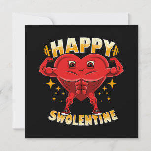 Funny Heart Gym Workout Valentine Geschenk Einladung