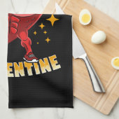 Funny Heart Gym Workout Valentine Geschenk Geschirrtuch (Viertel Falte)