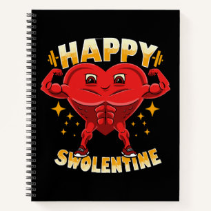 Funny Heart Gym Workout Valentine Geschenk Notizblock