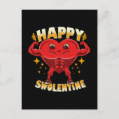 Funny Heart Gym Workout Valentine Geschenk Postkarte (Vorderseite)