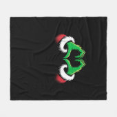 Funny Heart Hände Weihnachten Fleecedecke (Vorderseite (Horizontal))