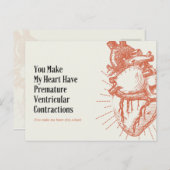 Funny Heart Illustration Medical Joke Postkarte (Vorne/Hinten)