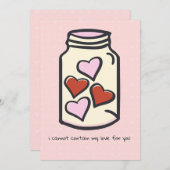 Funny Heart Jar Holiday Card Feiertagskarte (Vorne/Hinten)