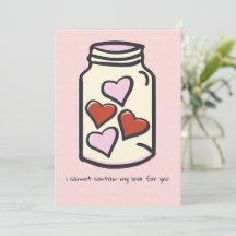 Funny Heart Jar Holiday Card