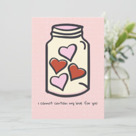 Funny Heart Jar Holiday Card Feiertagskarte