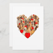 Funny Heart Liebe Golden Retriever Valentinstag Ankündigung (Vorne/Hinten)