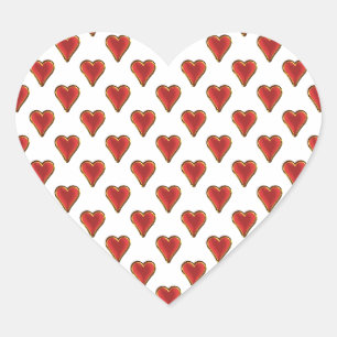 Funny Heart Muster Gold rot + Ihr Rückgrat. & Text Herz-Aufkleber