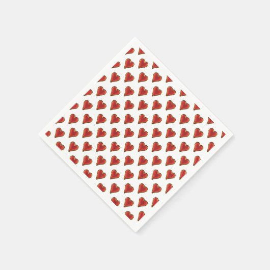 Funny Heart Muster Gold rot + Ihr Rückgrat. & Text Serviette (Ecke)