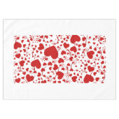 Funny Heart Muster V + Ihre Hintergrundfarbe Tischdecke (Vorderseite (Horizontal))