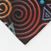 Funny Heart Pattern III - 3D Spiralen & Dreiecke Fleecedecke (Ecke)