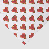 Funny Heart Pattern rotes Gold + Ihr Hintergrund Seidenpapier (Ausschnitt)