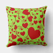 Funny Heart Pattern V + Ihr Backg. & Text Kissen (Rückseite)